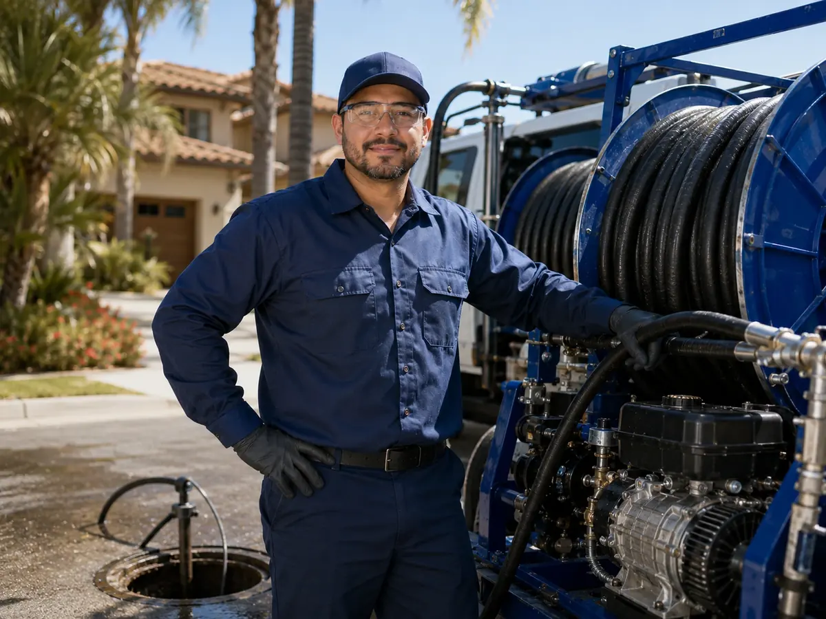Hydro jet sewer cleaning in Westminster
